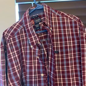 chaps man’s dress shirt. Size large. Red button up.